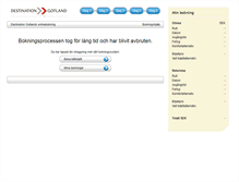 Tablet Screenshot of booking.destinationgotland.se